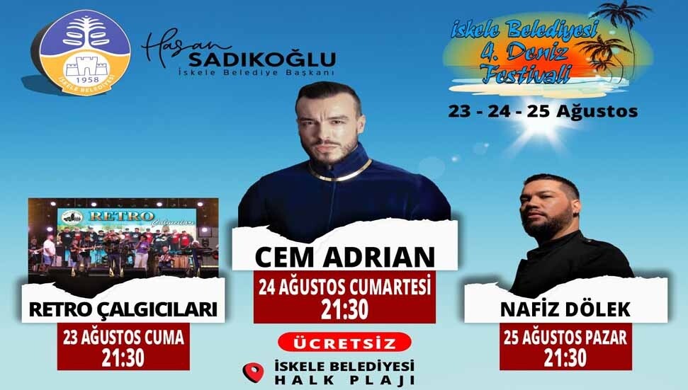 İskele Belediyesi 4. Deniz Festivali cuma günü başlıyor